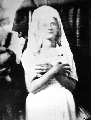 William Crookes, Photograph of Katie King, 1870-73. Via Wikipedia.